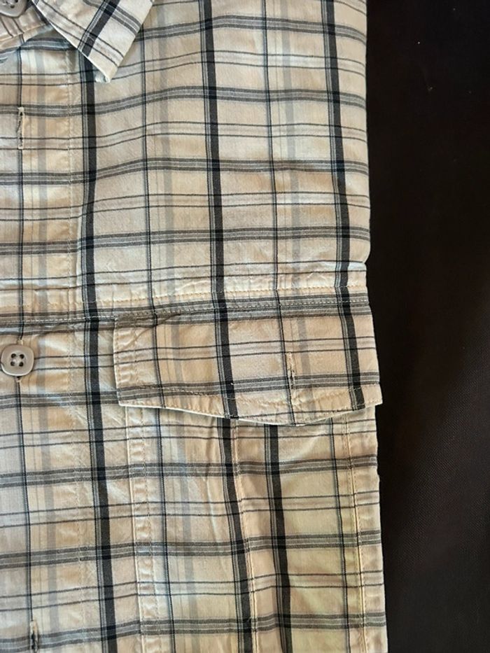 649 - chemise beige à carreaux - photo numéro 3
