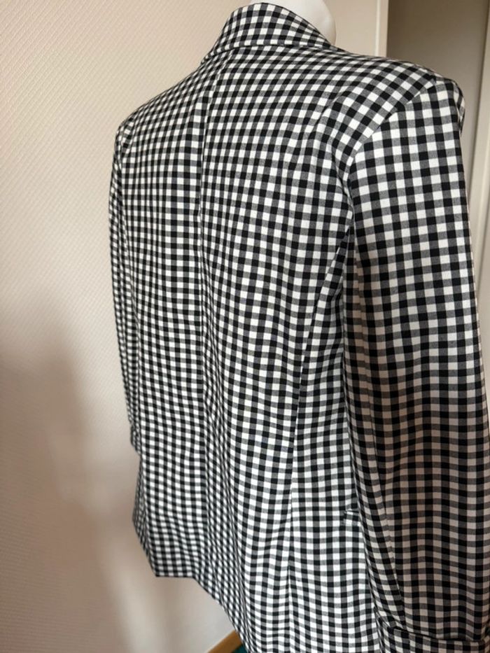 Blazer Vichy noir et blanc en très bon état taille XS new yorker - photo numéro 7