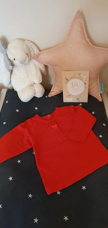 Tee-shirt rouge Z Grain de blé taille 6 mois en très bon état