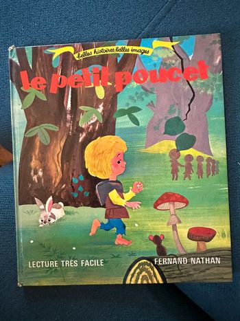 Livre album ancien vintage Le Petit Poucet Nathan Belles histoires images lecture très facile