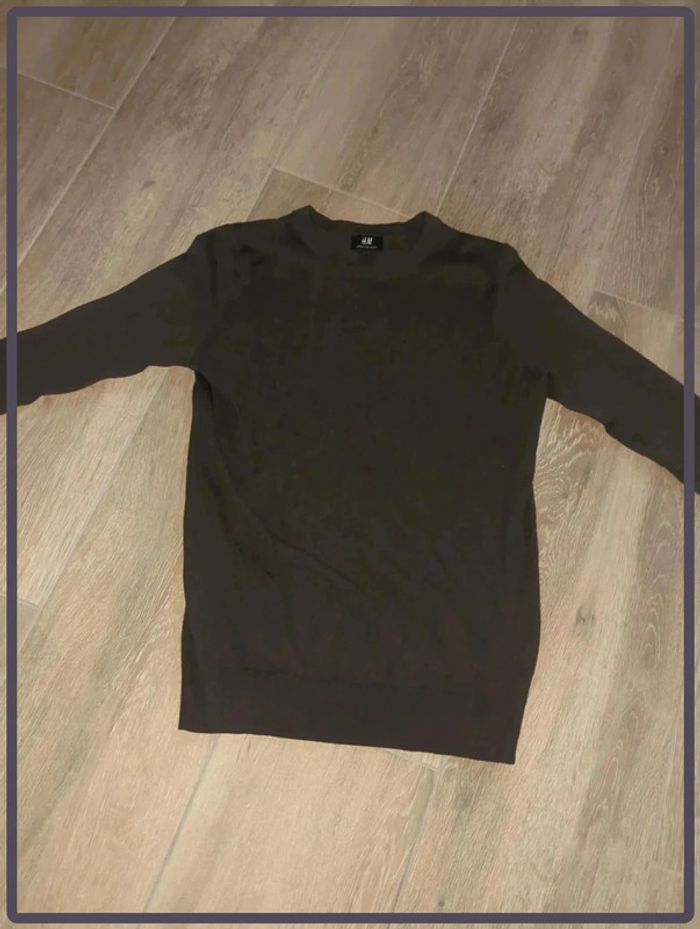 Pull H&M taille XS kaki pour Homme