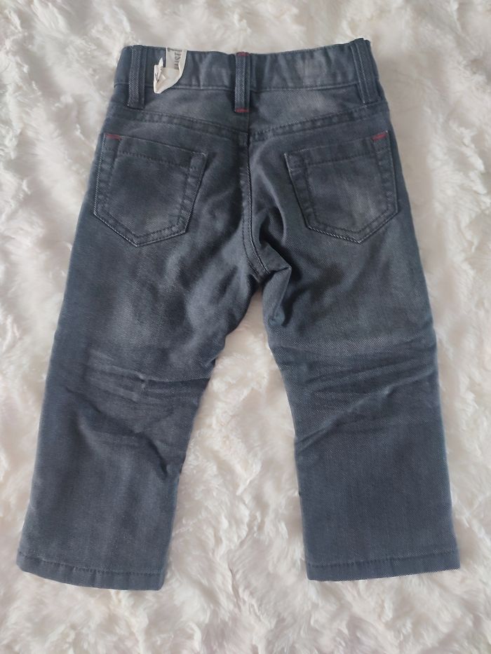 Jeans bleu gris ikks taille 12 mois - photo numéro 3