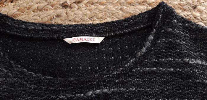 Pull Camaïeu renne noir et gris - photo numéro 4