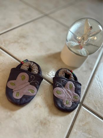 Chausson enfant en cuir