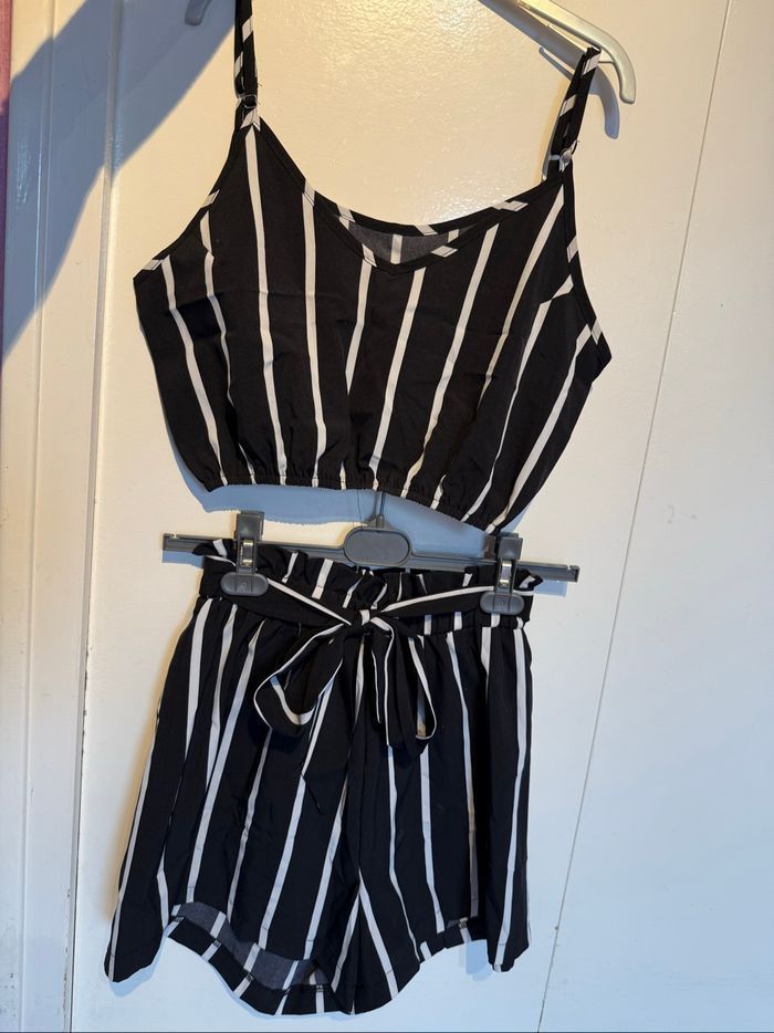 Ensemble été femme rayures