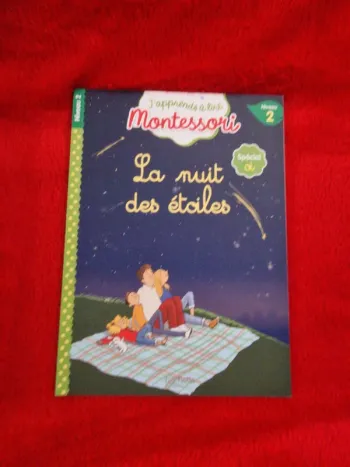 Livre j'apprends à lire montessori la nuit des étoiles