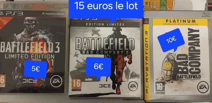 Lot battlefield Jeux videos (ps3)