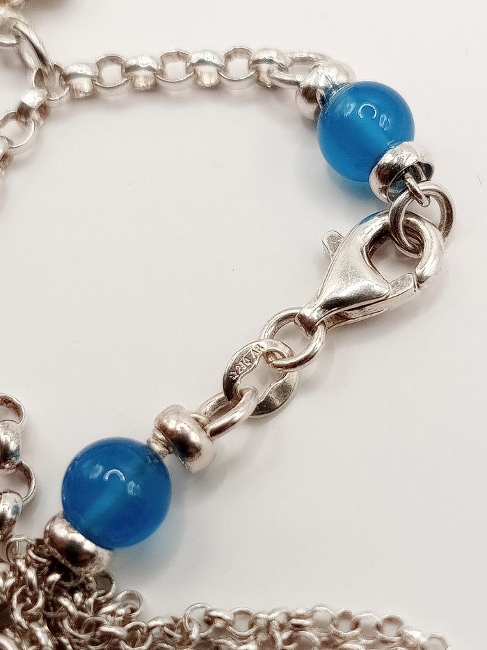 Bracciale argento donna ciondoli portafortuna quadrifoglio elefante - photo numéro 4