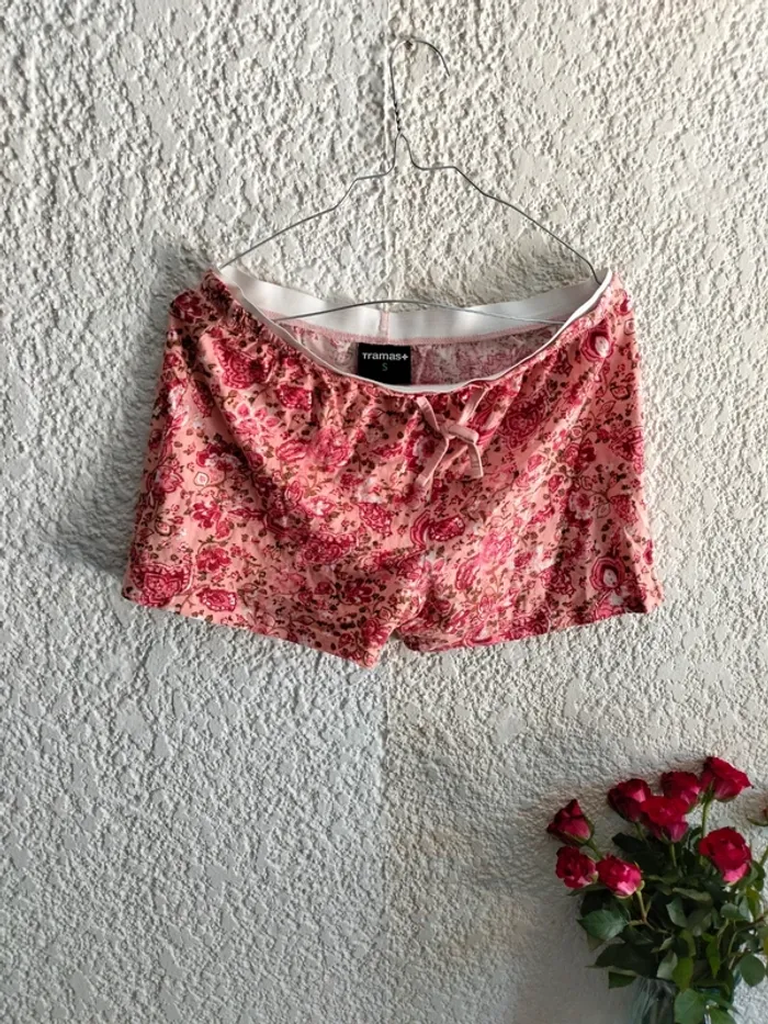 Short de pyjama fleurie T S - photo numéro 2
