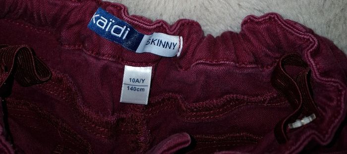 Jeans bordeau 10 ans okaidi - photo numéro 3