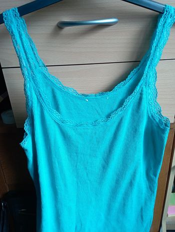 Débardeur coton vert menthe