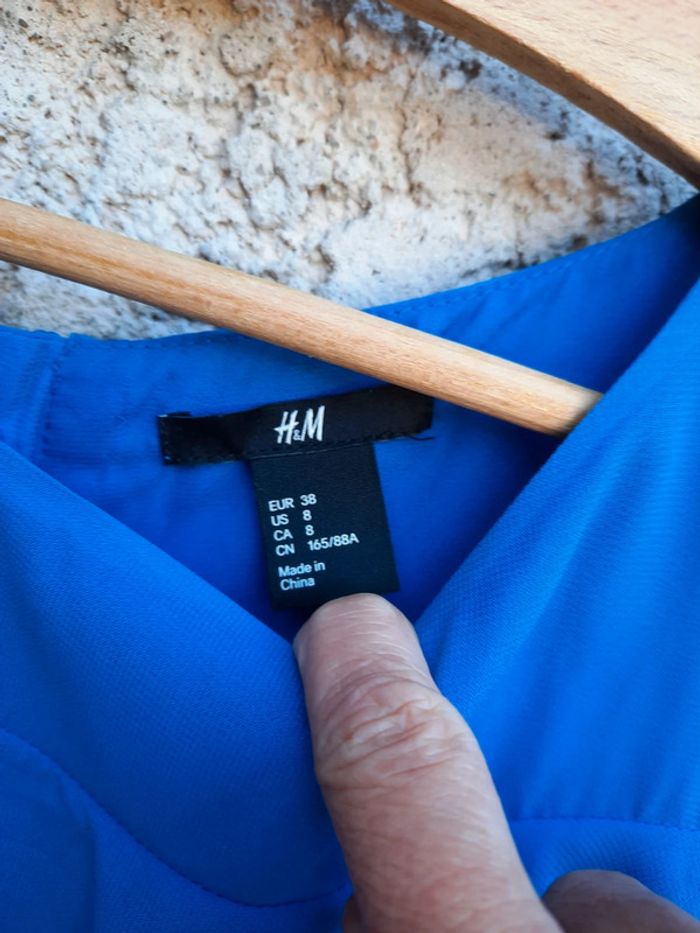 Robe à volants bleue T 38 +ceinture offerte 🎁 - photo numéro 4