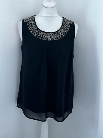 Blouse noire et perles vero moda M