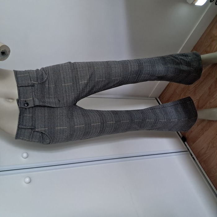 Pantalon évasé femme hiver gris à carreaux Projet X Paris Taille S