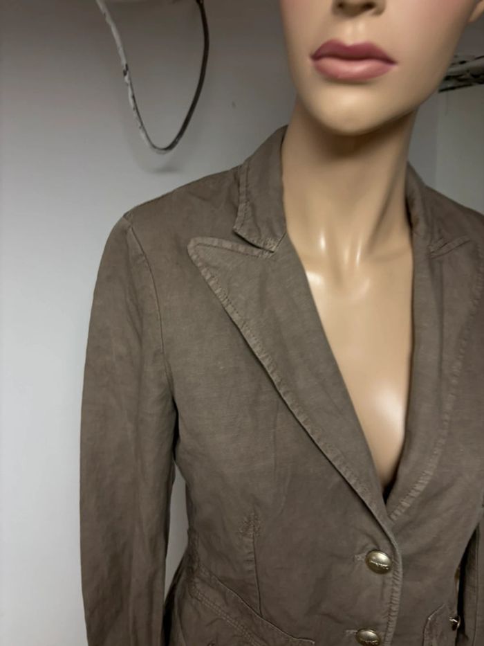 Veste en Jean Beige Pinko - Taille L - Très Bon État - photo numéro 4