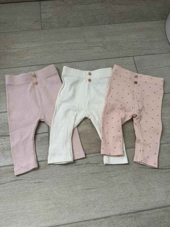 Lot de 3 leggings bebe fille