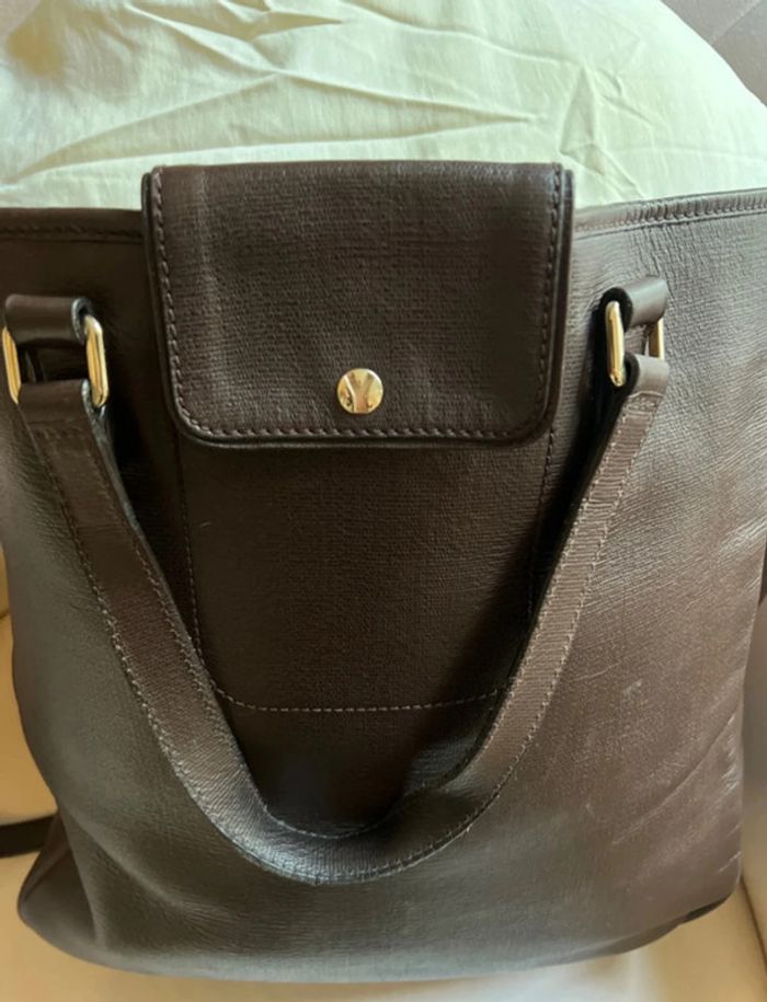 Yves Saint Laurent – Sac besace "Ycone" grand modèle – Marron chocolat - photo numéro 7