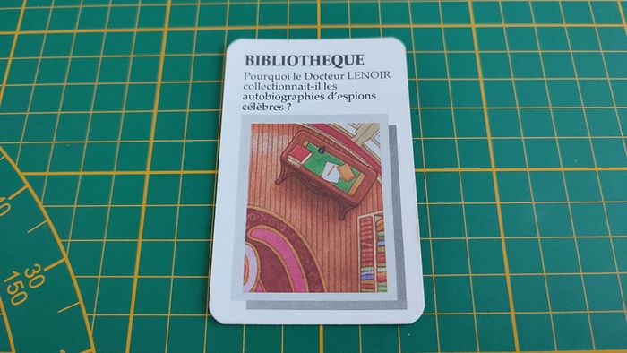 Carte bibliothèque pièce détachée jeu de société Super Cluedo Parker #B43