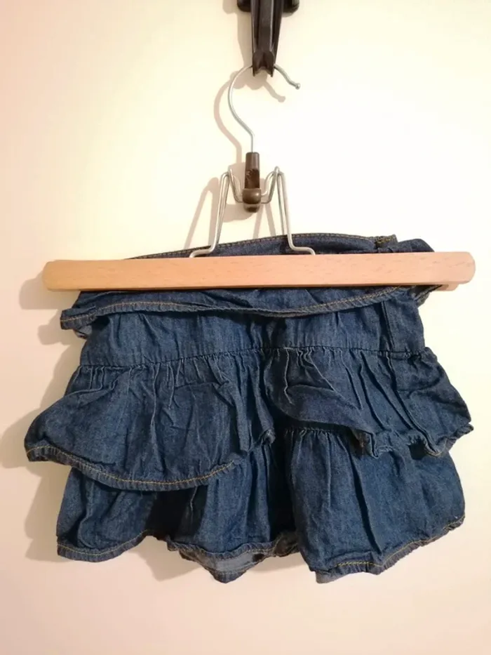 Jupe à volants en jean 9 mois - photo numéro 2