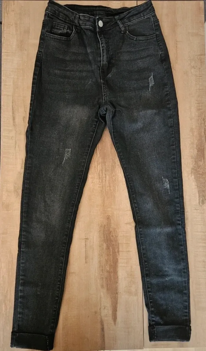 Jeans slim noir taille S - photo numéro 2