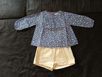 Ensemble été short/haut 12 mois fille