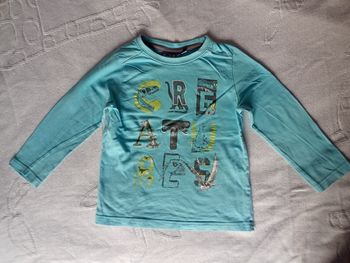 Tee-shirt manches longues bleu clair garçon 4 ans NKY