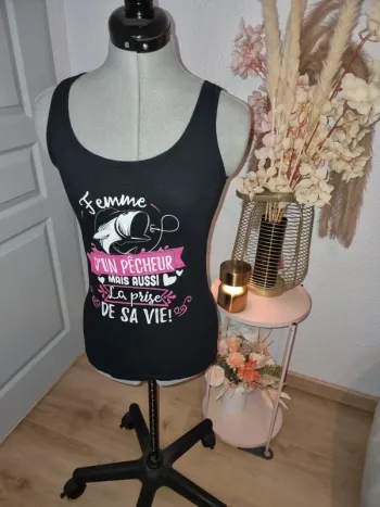 Débardeur noir "femme d'un pêcheur" État neuf