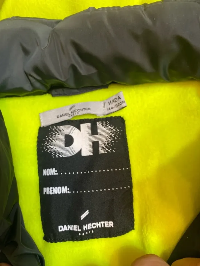Parka noir / jaune doublé Daniel Hecter 12 ans neuf - n85m - photo numéro 5