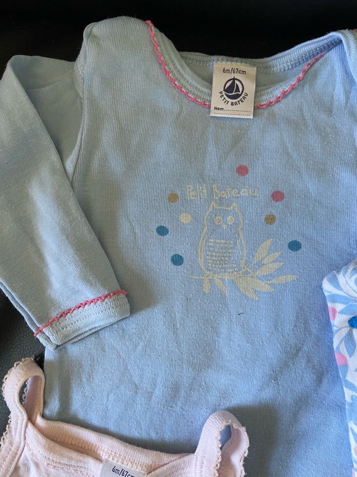 Lot de bodies fille petit bateau - photo numéro 3