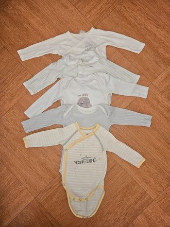 Lot de 5 bodies 3 mois mixte