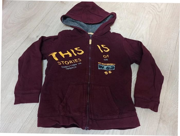 Sweat zippé doublé 12 ans u collection