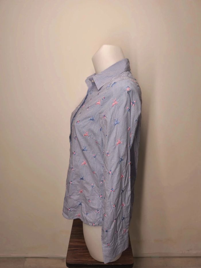Chemise K&K Kaiserjäger Femme Taille M Bleu Rayé - photo numéro 3