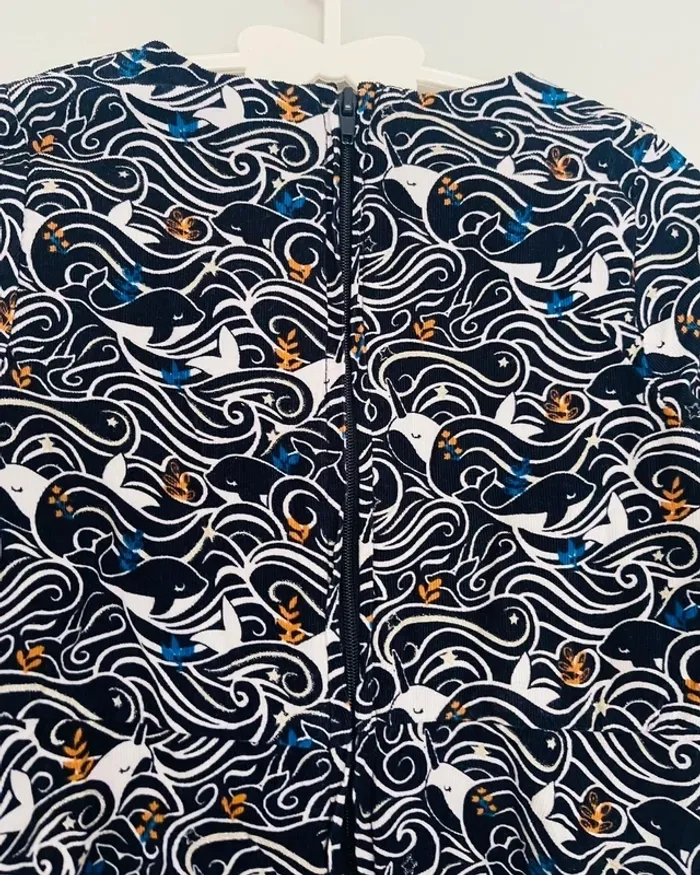 Robe en velours bleu marine à motif 3 ans - Sergent Major - photo numéro 5