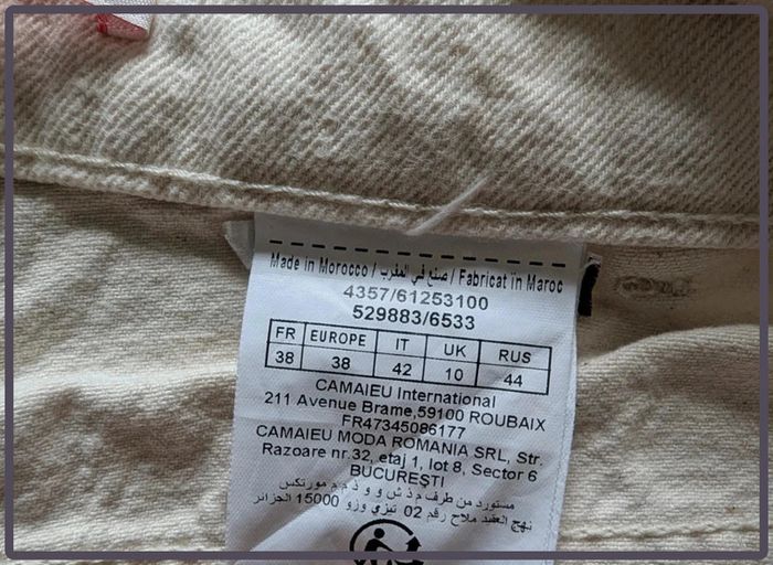 Jean Camaïeu taille 38 femme beige clair - photo numéro 3