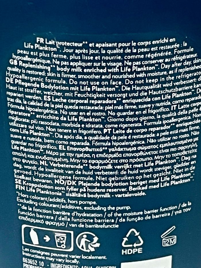 Biotherm Life plankton body milk - photo numéro 3