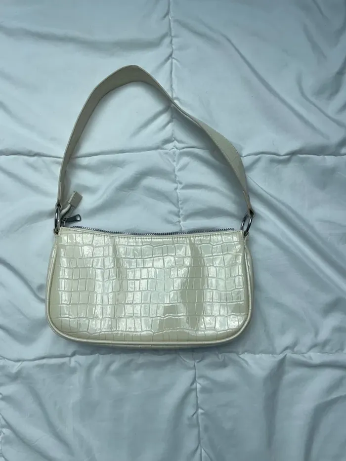 Sac épaule blanc/créme - photo numéro 3