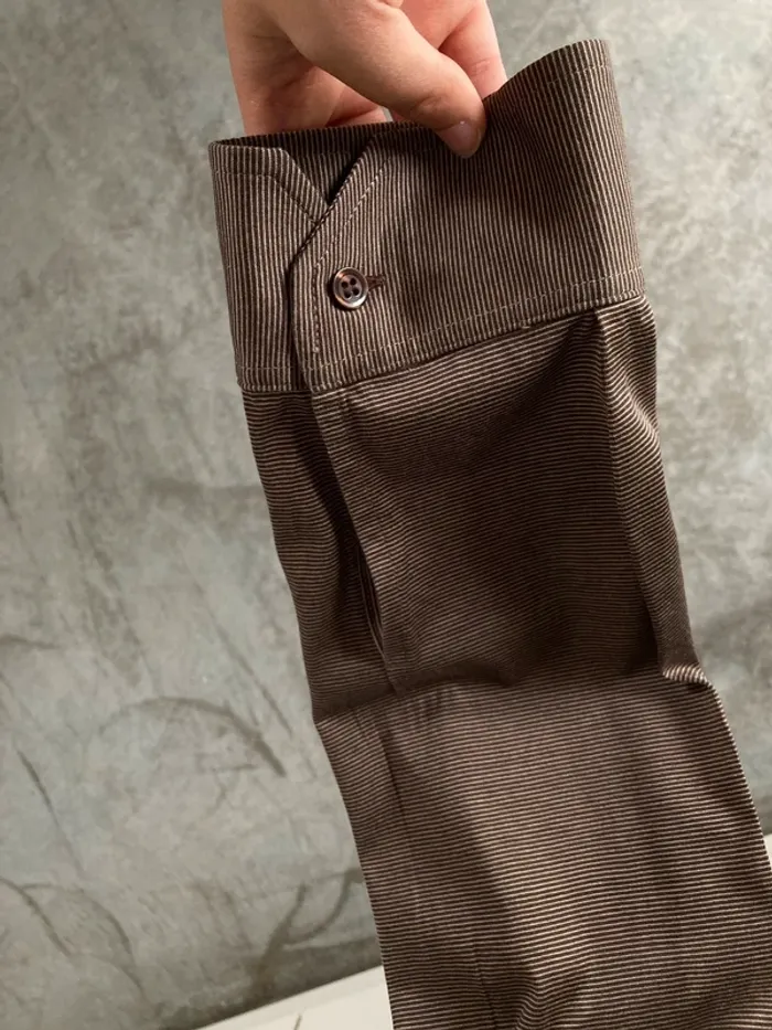 Splendide chemise brune en coton || Andrea Fenzi || Made in Italy || XL - photo numéro 3