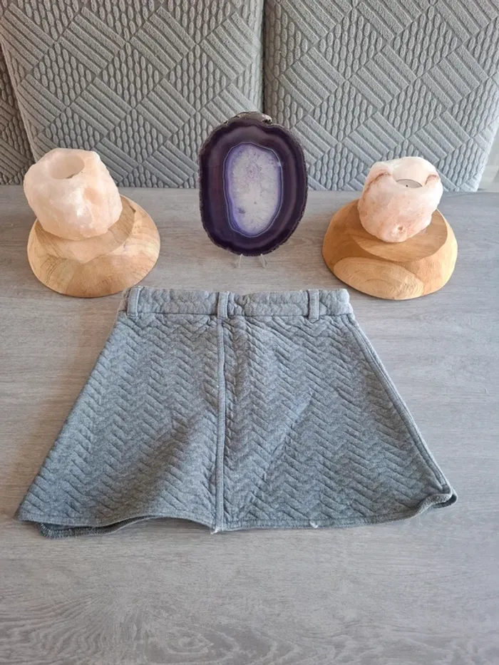 Jupe courte grise taille 8 ans obaibi - photo numéro 4