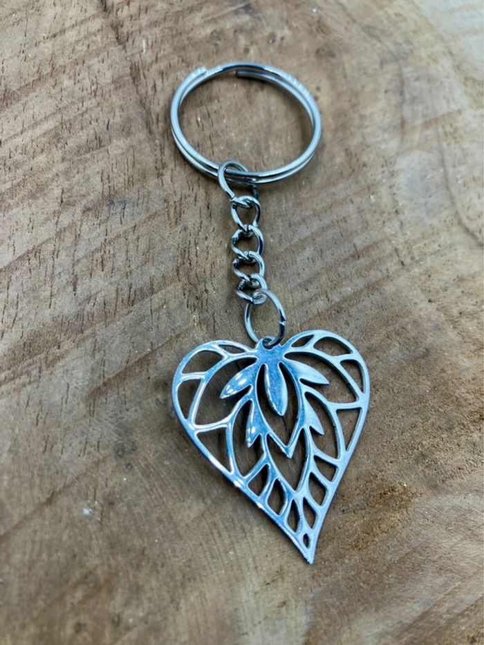 Porte-clé feuille bohème lotus - photo numéro 2