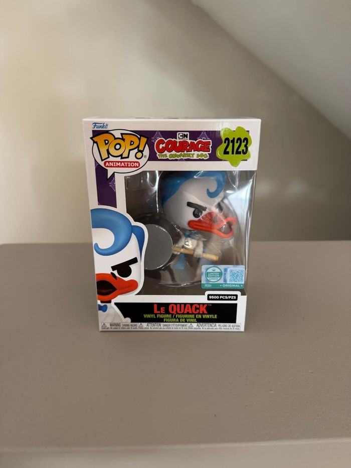 Figurine Funko Pop! Supreme Ed Limitee - Courage Le Chien Froussard - Le Quack