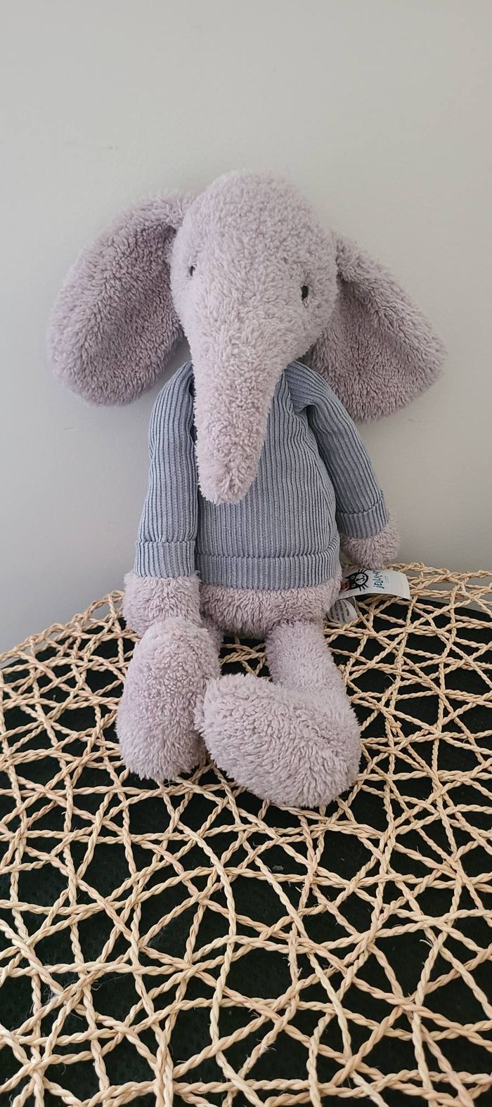 Éléphant Jellycat Jumble 2021 Gris Bleu 29 cm