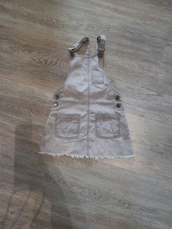 Robe salopette en jean gris