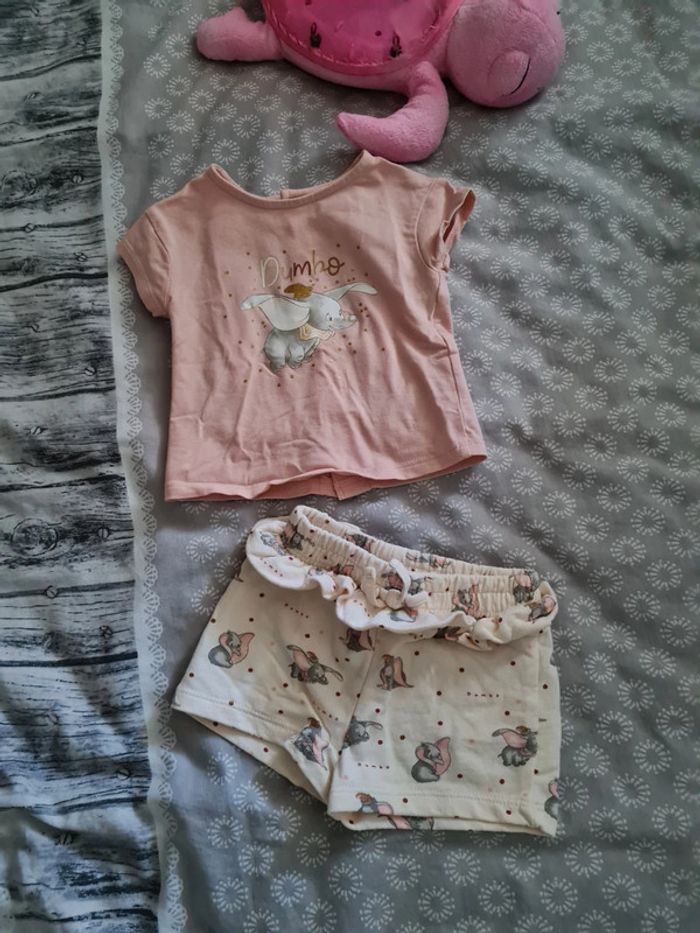 Ensemble Tee-shirt short dumbo 3 mois disney