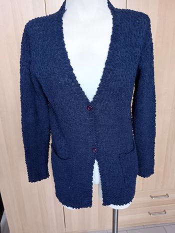 Gilet chenille marine