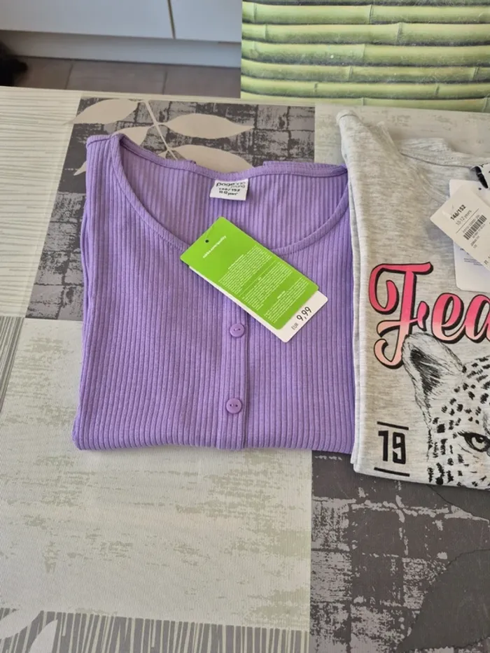 Lot de 3 Tee-shirt manches longues 10/12 ans - photo numéro 2