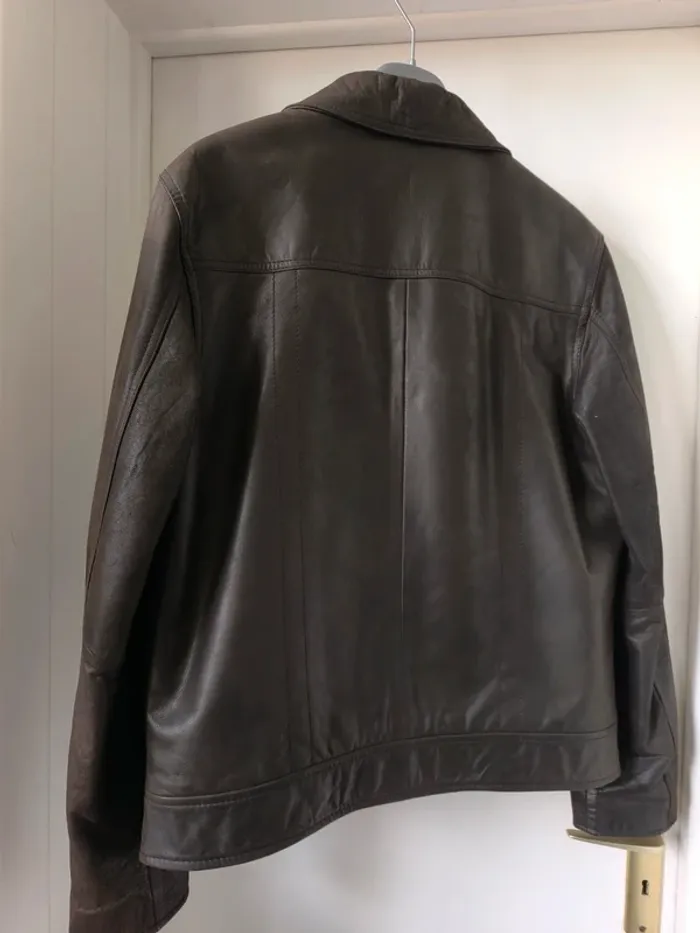 Veste en cuir marron homme L celio. Mise 3 fois. - photo numéro 4