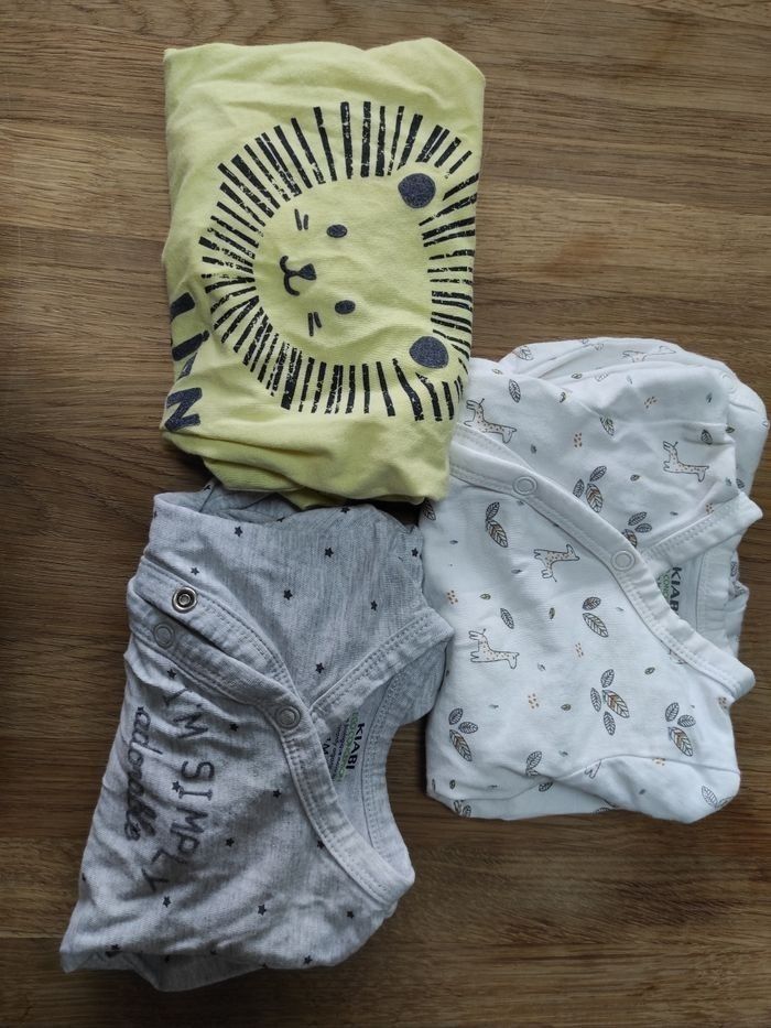 Lot 3 Pijamas en coton 1 mois