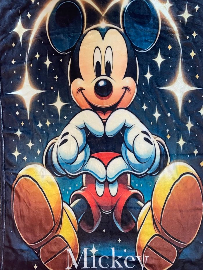 Couverture Mickey coeur 70x100