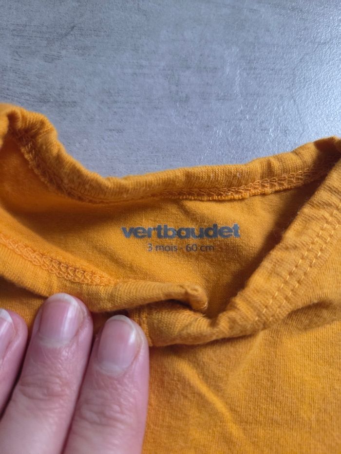 Ensemble salopette + bodie ML vertbaudet 3mois - photo numéro 4
