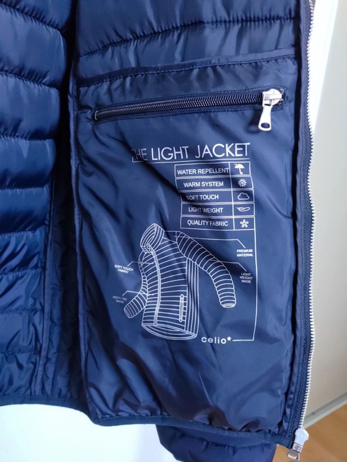 Celio doudoune légère marine L - photo numéro 5